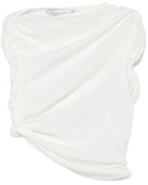 Christopher Esber Opgerold Gedraaid T-Shirt - Wit