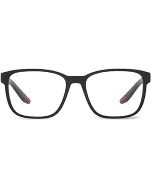Prada Linea Rossa Brille Mit Eckigem Gestell - Braun