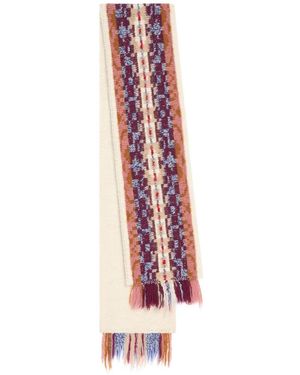 Dries Van Noten Jacquard Wool Scarf - White