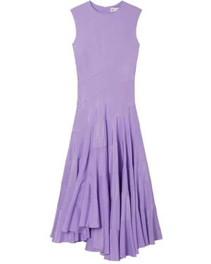 Tory Burch Paneled Midi Dress - Purple