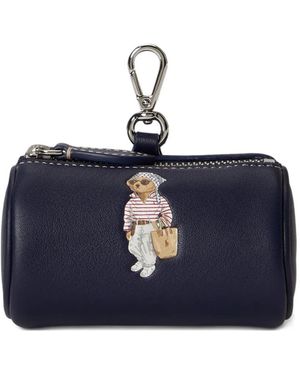 Polo Ralph Lauren Polo Bear Leather Coin Purse - Blue