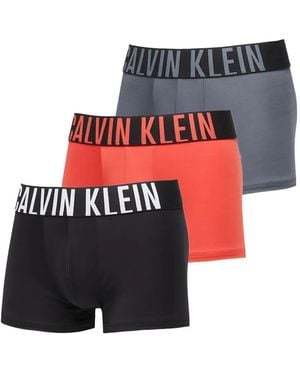 Calvin Klein Set 3 Boxer Con Banda Logata - Rosso