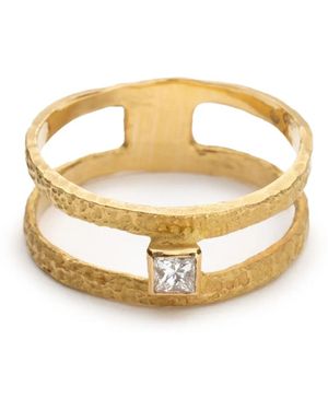 Elhanati 18Kt Drawn Diamond Ring - Metallic