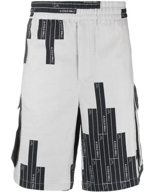 A_COLD_WALL* Vector-Monogram Cargo Shorts - Grey