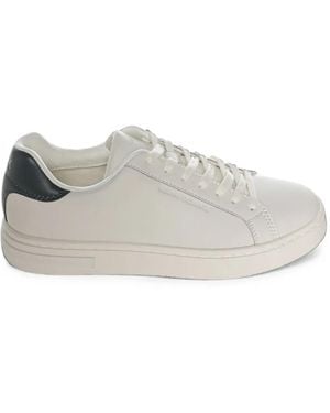 ARMANI EXCHANGE Logo-Embossed Low-Top Sneakers - White