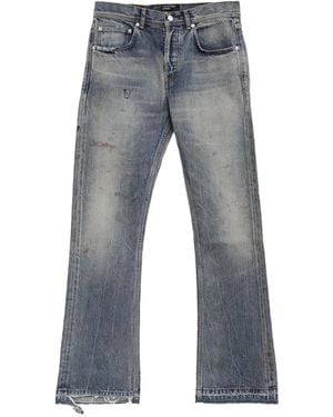 Enfants Riches Deprimes Elvis Texas Flare Distressed Jeans - Blue