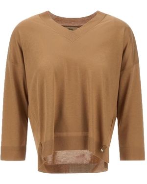 Herno Lyocell Cotton Polyester Sweater - Brown