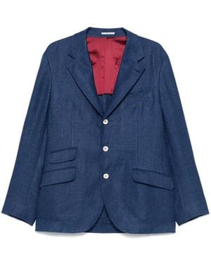 Brunello Cucinelli テーラード シングルジャケット - ブルー