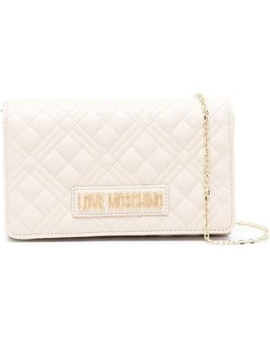 Love Moschino Quilted Chain-Strap Shoulder Bag - Natural