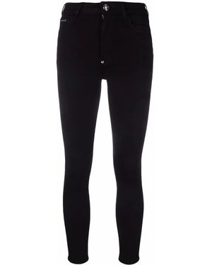 Philipp Plein Logo-Appliqué Skinny Jeans - Black