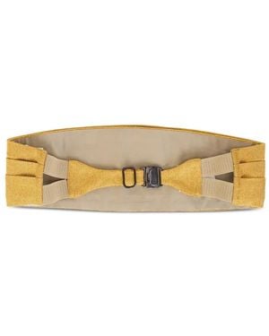 The Erose Pleated Metallic-Effect Belt