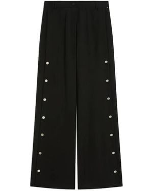 Sportmax Edere Wool Pants With Buttons - Black