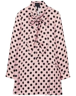 Marc Jacobs Dots Bow Pleated Dress - Red