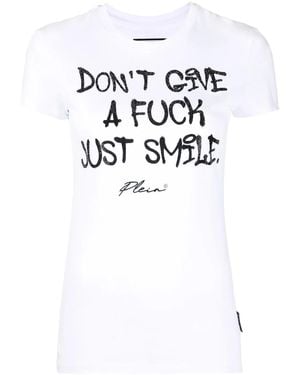 Philipp Plein Sexy Pure Rhinestone-Embellished T-Shirt - White
