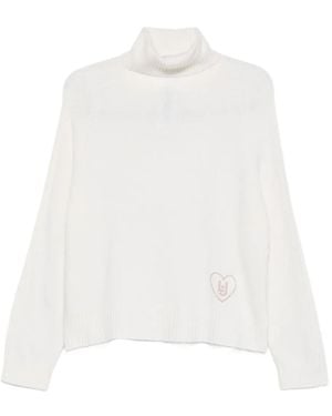 Liu Jo Logo-Embellished Jumper - White