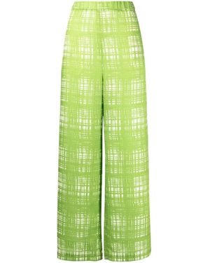 Maison Mihara Yasuhiro Random Check Pattern Trousers - Green