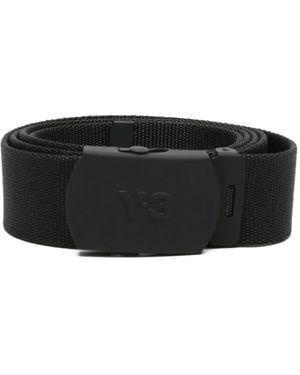 Y-3 Logo-Embossed Belt - Black