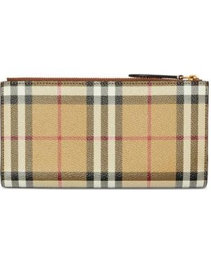 Burberry Large Check Bifold Wallet - Natural