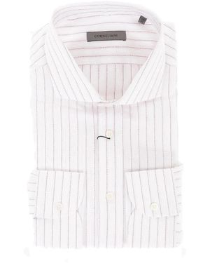 Corneliani Striped Cotton Shirt - White