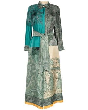 Pierre Louis Mascia Paisley-Pattern Maxi Dress - Green