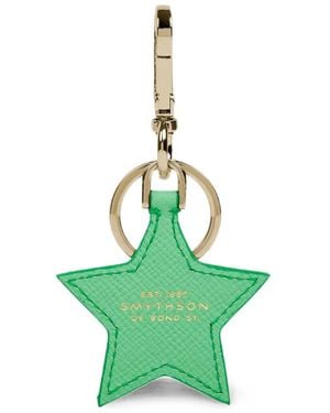 Smythson Star Keyring - Green
