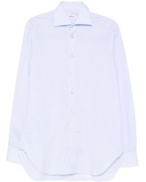 Kiton Chemise En Coton À Rayures - Blanc