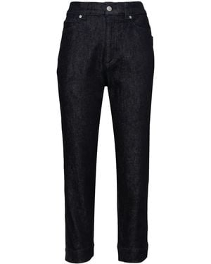 agnès b. Misfits High-Waisted Cotton Jeans - Blue