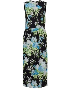 Moschino Floral-Print Sleeveless Midi Dress - Green