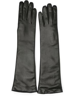 Restelli Cashmere-Lined Leather Gloves - Black