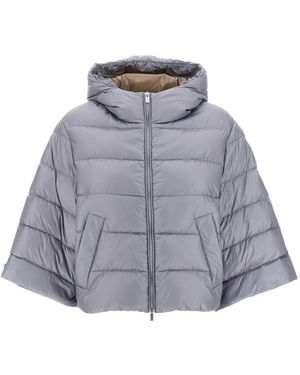Peserico Hooded Puffer Jacket - Grey