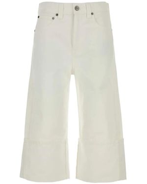 KHAITE Vaqueros Capri Con Dobladillo Vuelto - Blanco