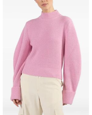 Sa Su Phi Ribbed High-Neck Jumper - Pink