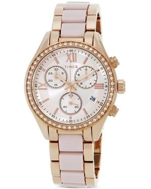 Timex Chronograph Mm Horloge - Metallic