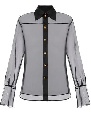 Elisabetta Franchi Button Blouse - グレー