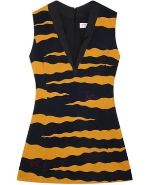 PUCCI Fiamme-Print Cady Dress - Black