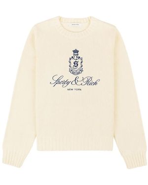 Sporty & Rich Vendome Jumper - White