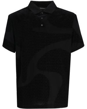 Emporio Armani Buttoned Polo Shirt - Black