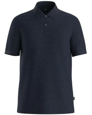 BOSS Floral Polo Shirt - Blue