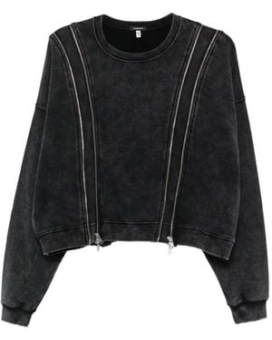 R13 Zip-Detailed Sweatshirt - Black