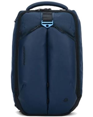 Piquadro Panelled Ripstop Backpack - Blue