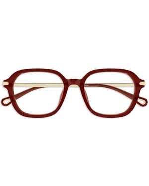 Chloé Gafas Con Detalle Del Logo - Rojo