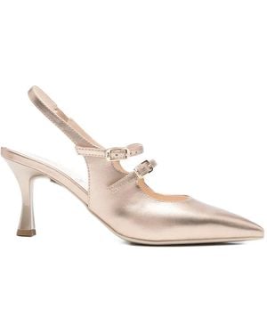 Nero Giardini Buckled Leather Court Shoes - White