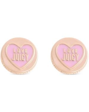 Juicy Couture Pendientes Love Juicy Con Corazón - Rosa