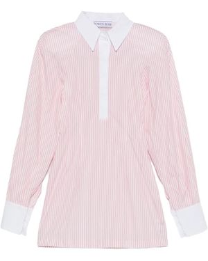 ROWEN ROSE Striped Shirt Mini Dress - Pink