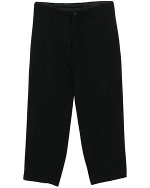 Yohji Yamamoto Broek Met Toelopende Pijpen - Zwart