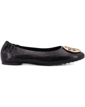 Tory Burch Logo Ballet Flats - Black