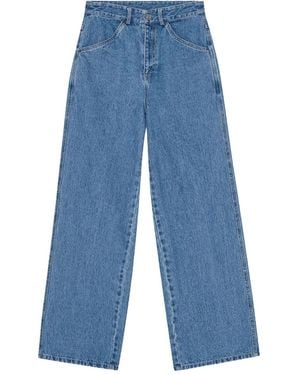 OperaSPORT Camèlia Embroidered-Pocket Jeans - Blue