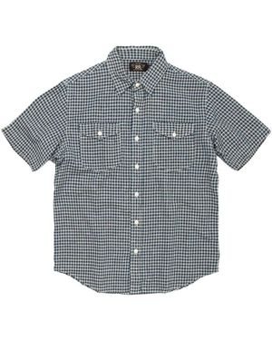 RRL Chemise Vichy À Manches Courtes - Gris