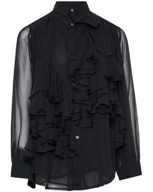Comme des Garçons Blusa Semi Trasparente - Nero