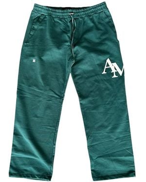 Amiri Pantalones De Chándal Staggered Logo Con Cordones - Verde